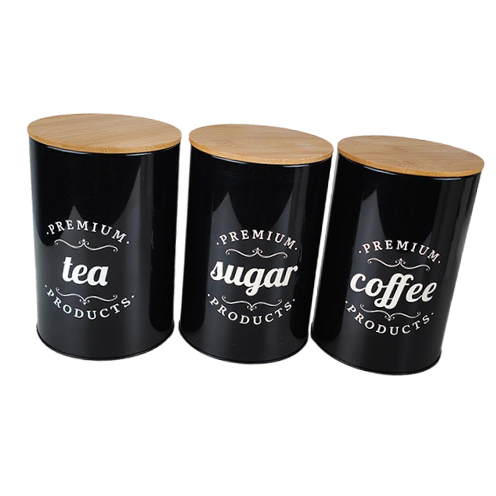 Coffee Tea And Sugar Canister Set - Tinplate Coffee Tea Sugar Storage Jars