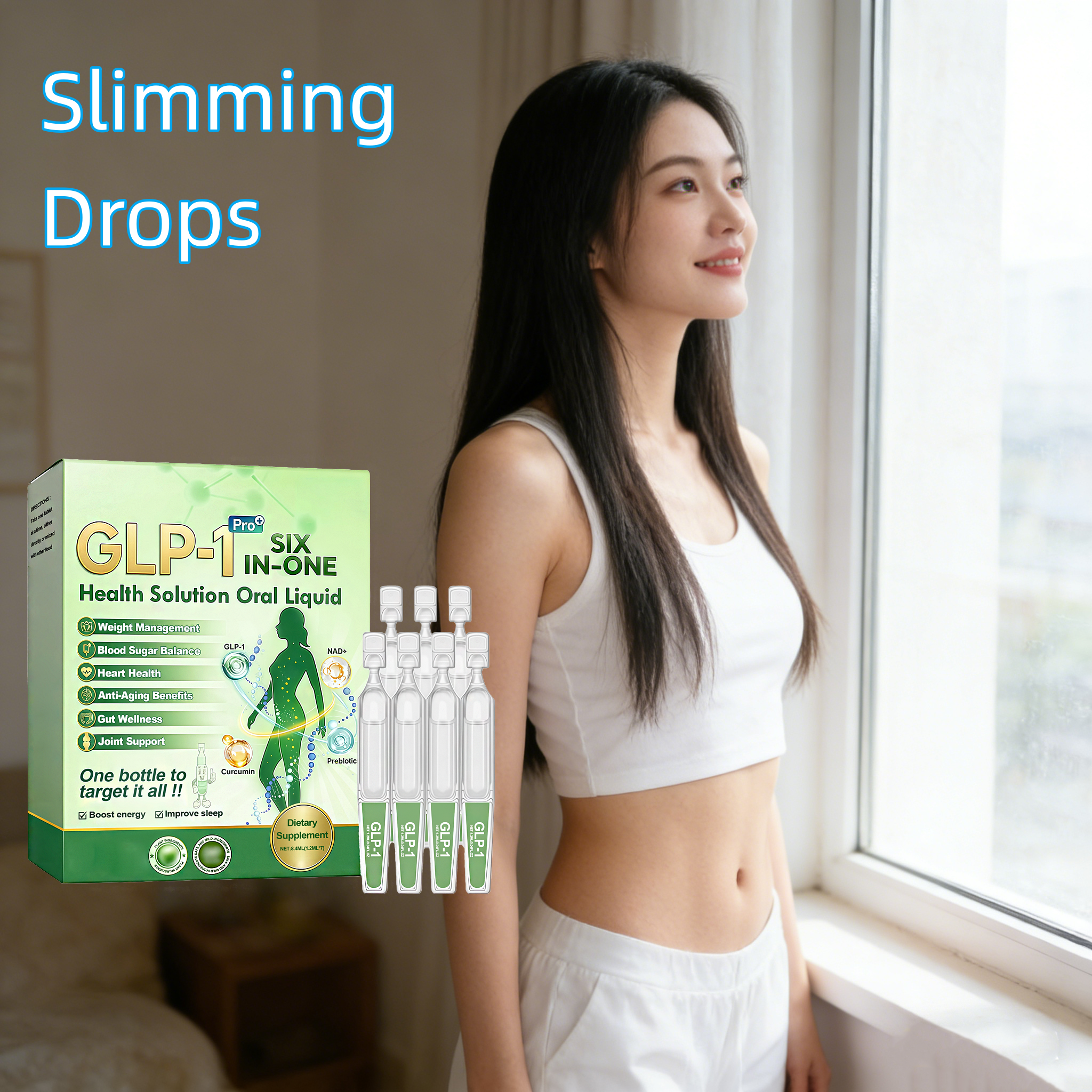 Coffee Tea For Weight Loss - Glp-1 Slimm Drops Promote Digestion Detox