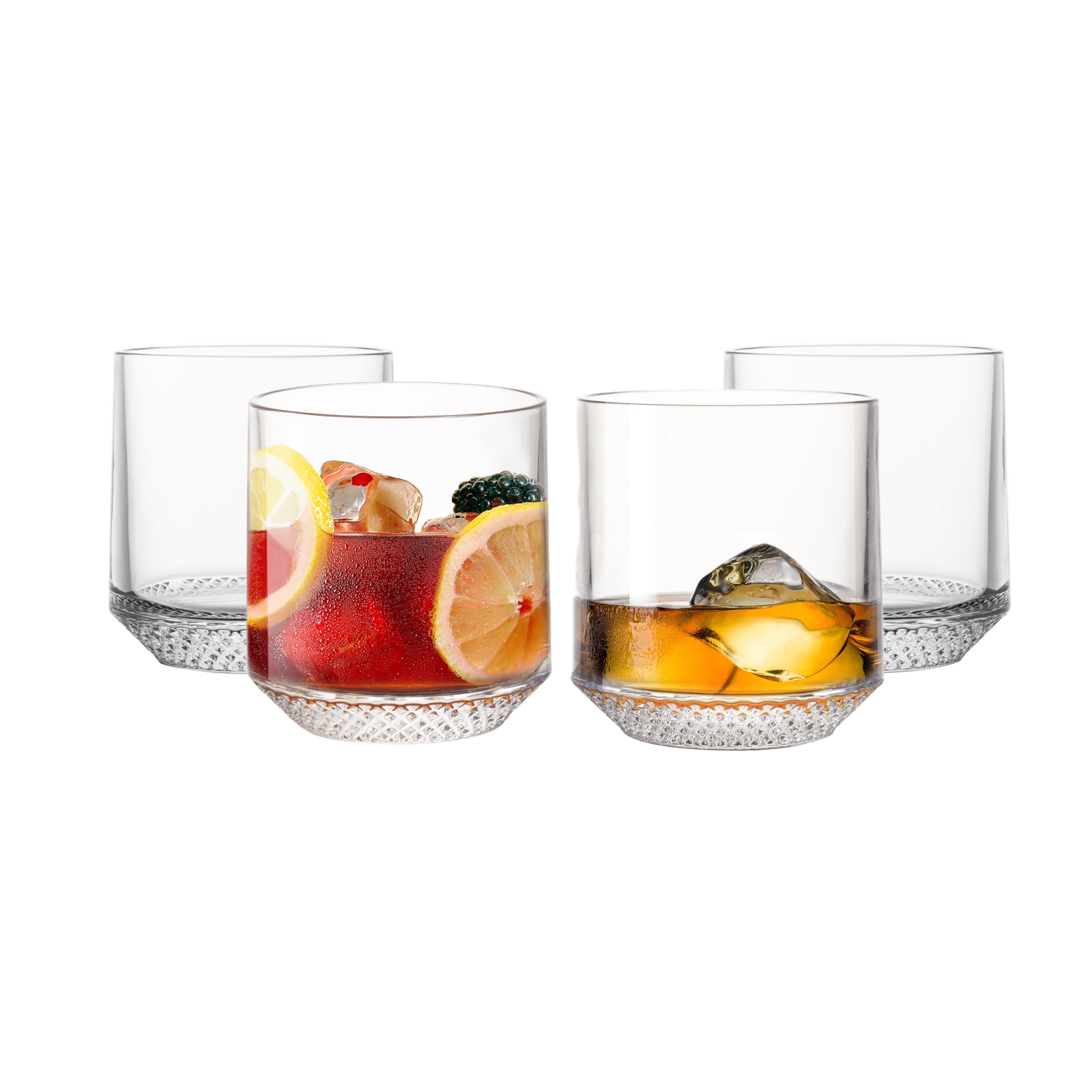 Coffee Tea Vodka - 2/4pcs Transparent Glasses, Clear Glassware, Elegant