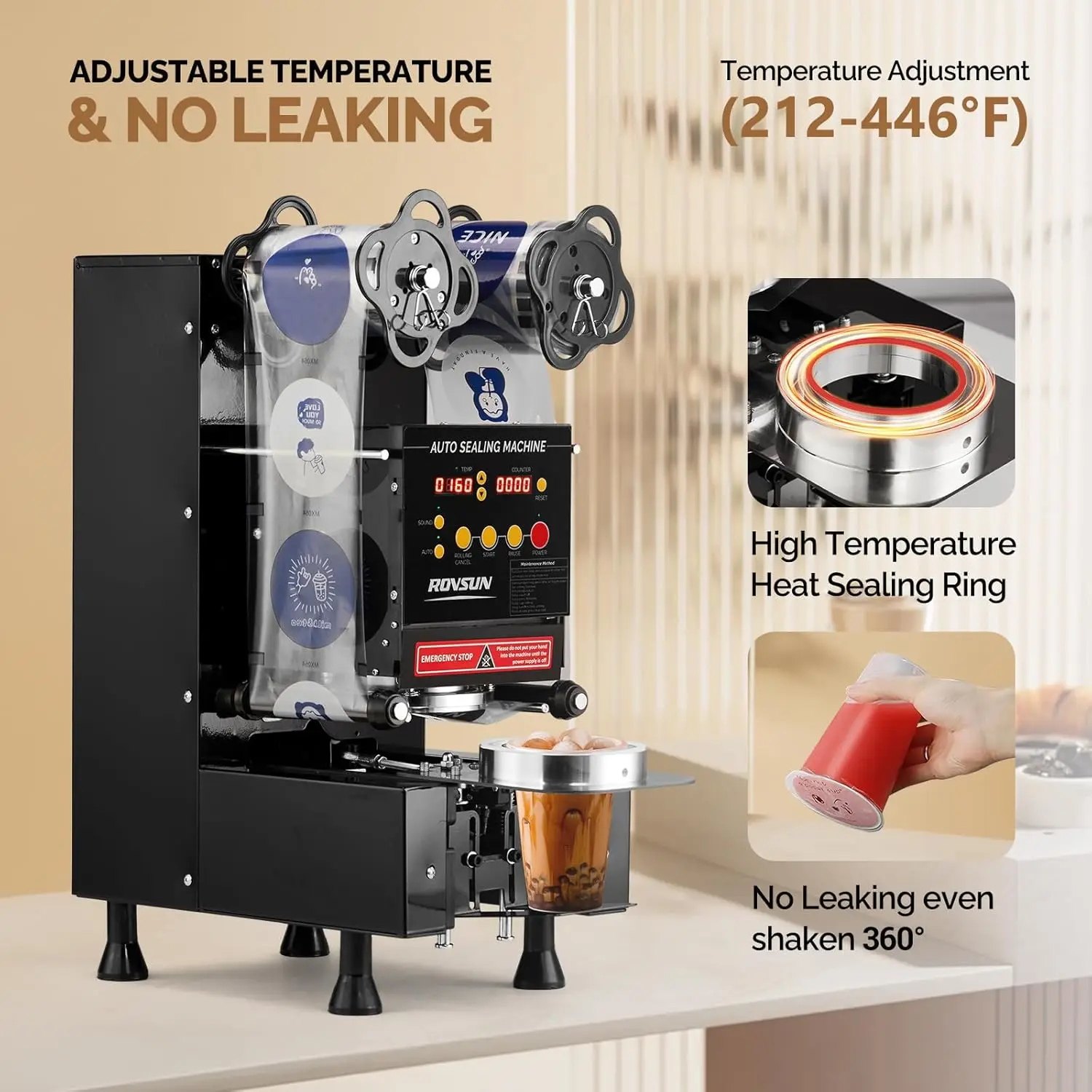 Automatic Cup Sealing Machine  - Coffee Tea Difference review and price