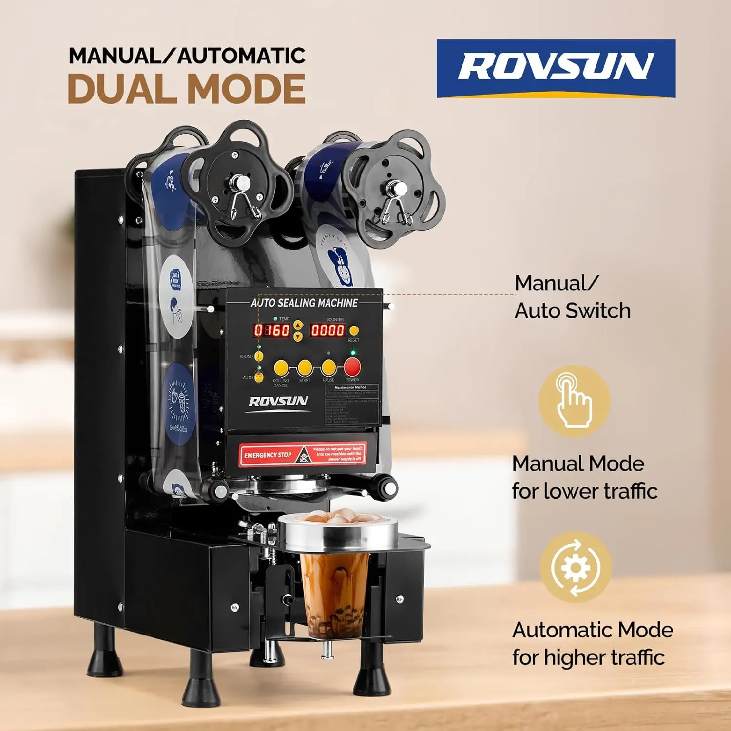 Automatic Cup Sealing Machine  - Coffee Tea Difference review and price