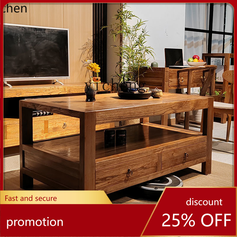 ZMLChinese home old elm living - Coffee Tea Room review and price