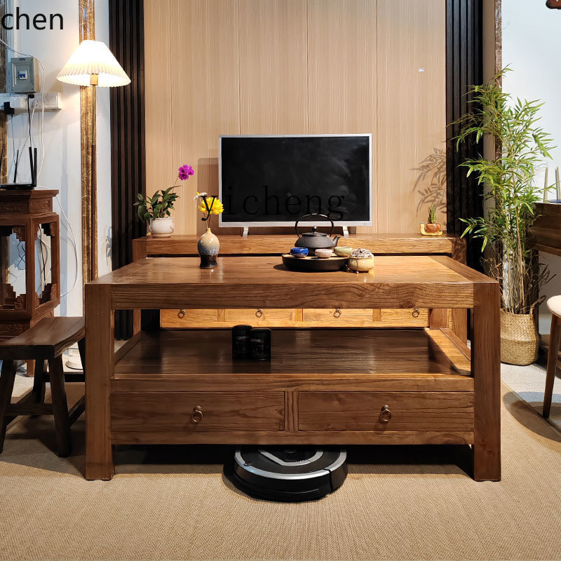 ZMLChinese home old elm living - Coffee Tea Room review and price