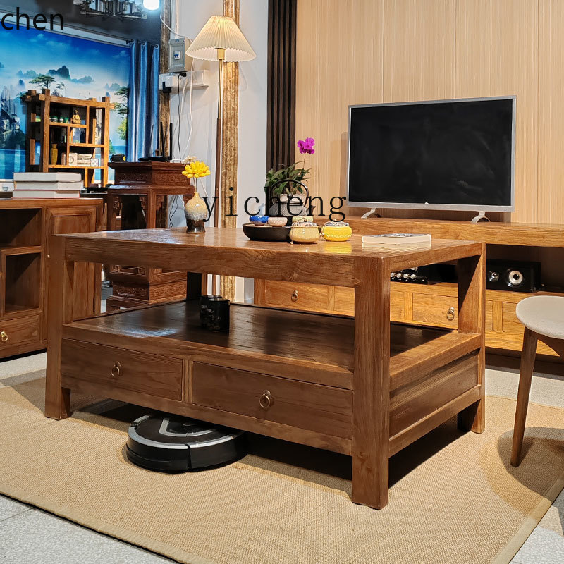 ZMLChinese home old elm living - Coffee Tea Room review and price
