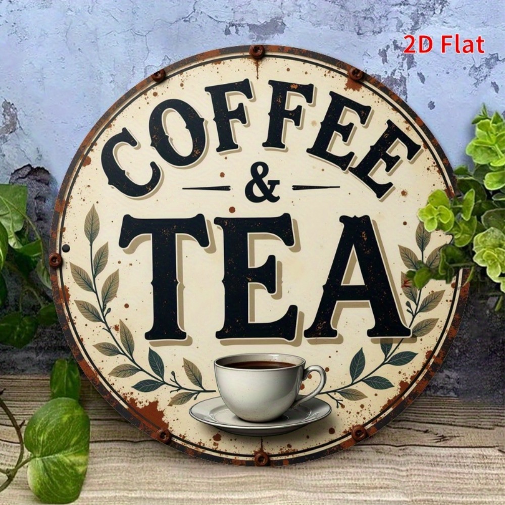 Vintage Metal Coffee Tea Sign  - Coffee Tea For Garden review and price