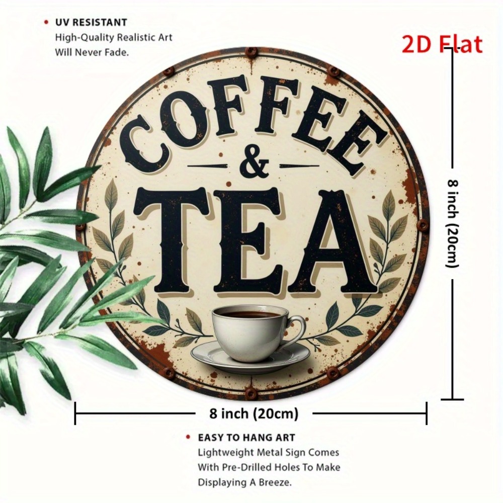 Vintage Metal Coffee Tea Sign  - Coffee Tea For Garden review and price