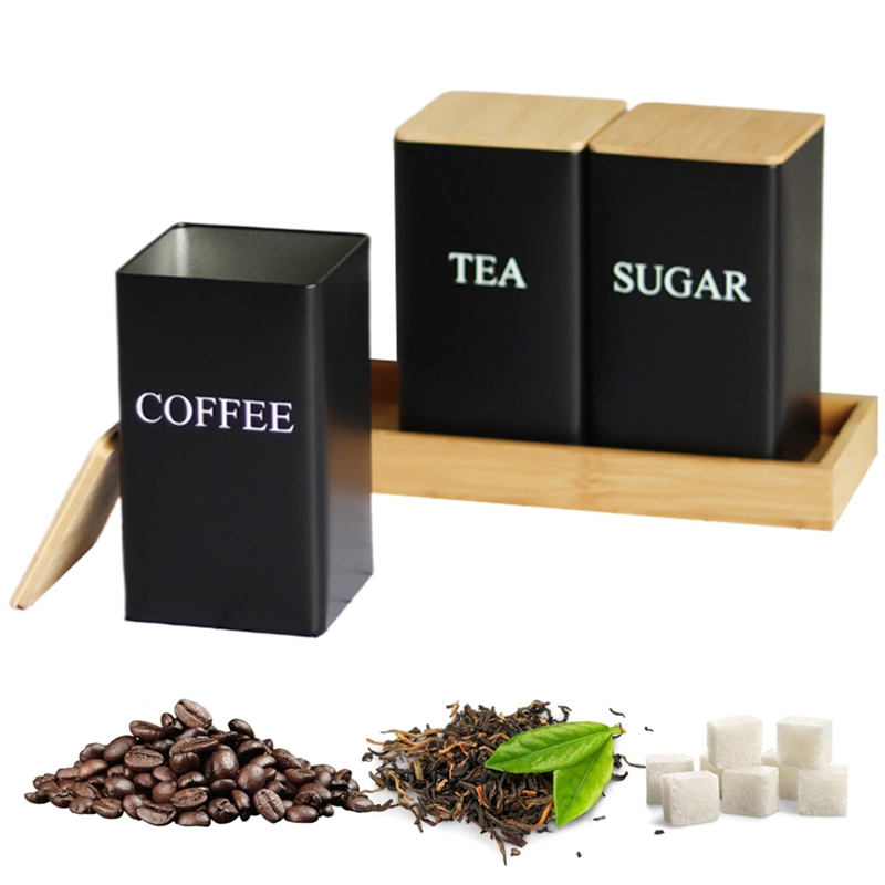 3PCS Set Tea Coffee Sugar Cani - Coffee Tea And Sugar Canister Set review and price