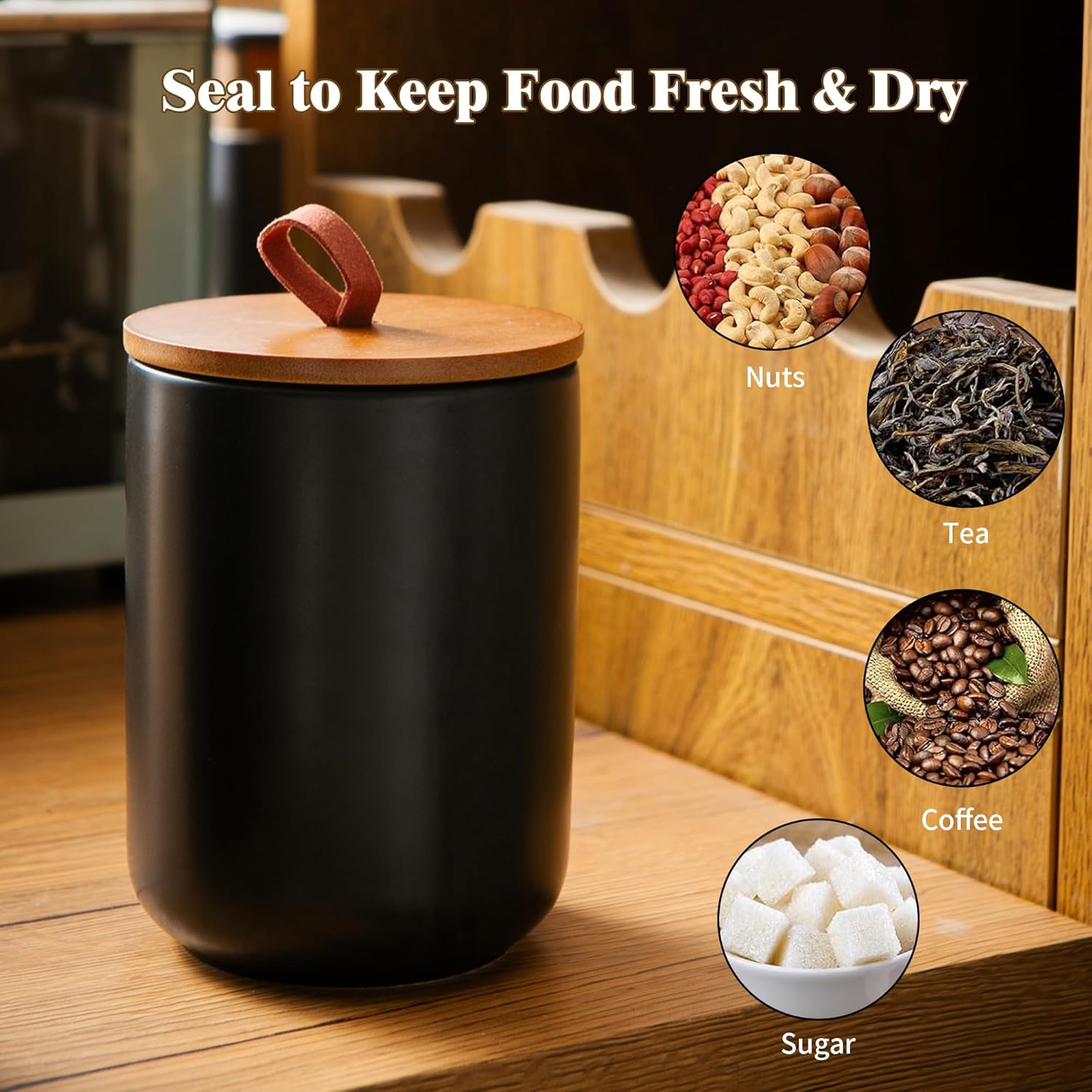 Ceramic Canister Set (30 oz, 4 - Coffee Tea And Sugar Canister Set review and price