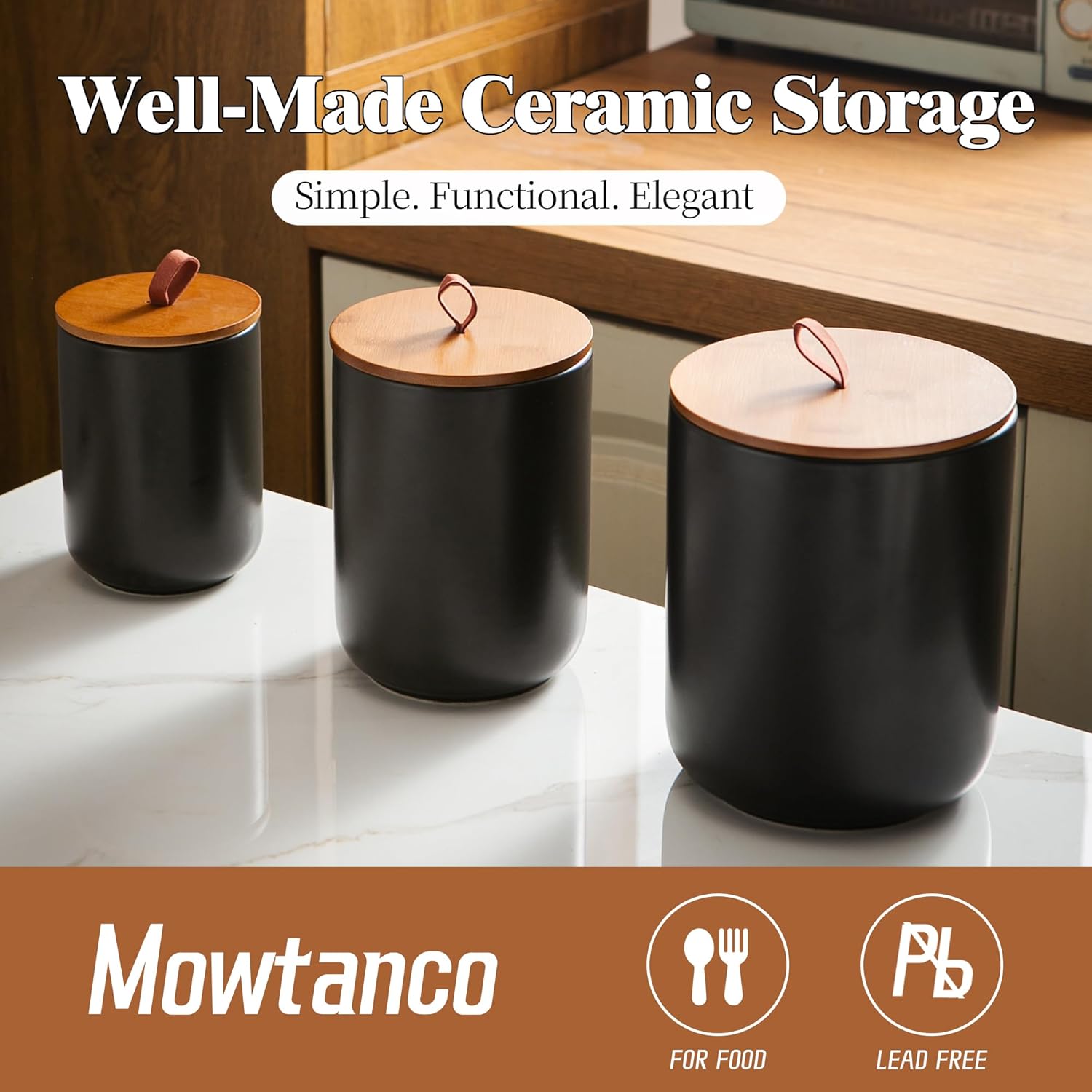 Ceramic Canister Set (30 oz, 4 - Coffee Tea And Sugar Canister Set review and price