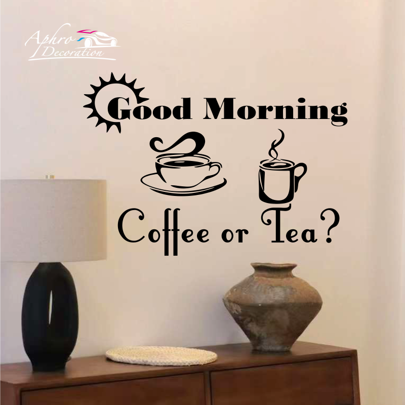 Vinyl Removable DIY Sticker Fo - Coffee Tea Good Morning review and price