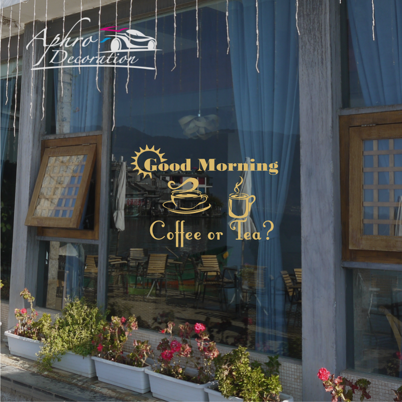 Vinyl Removable DIY Sticker Fo - Coffee Tea Good Morning review and price