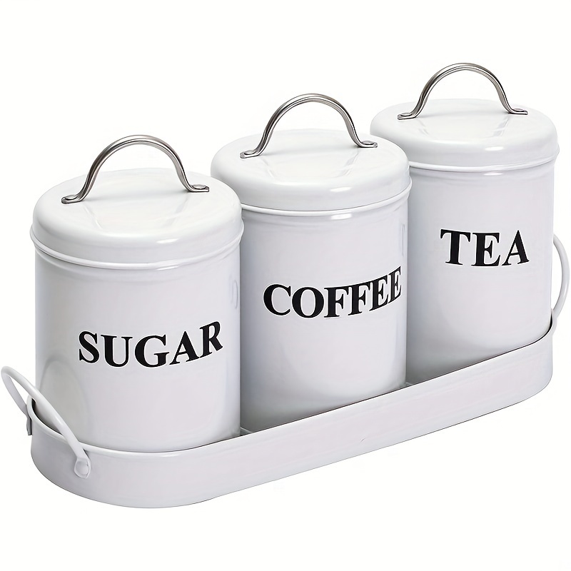 Set of 3 Kitchen Canisters for - Coffee Tea And Sugar Canister Set review and price