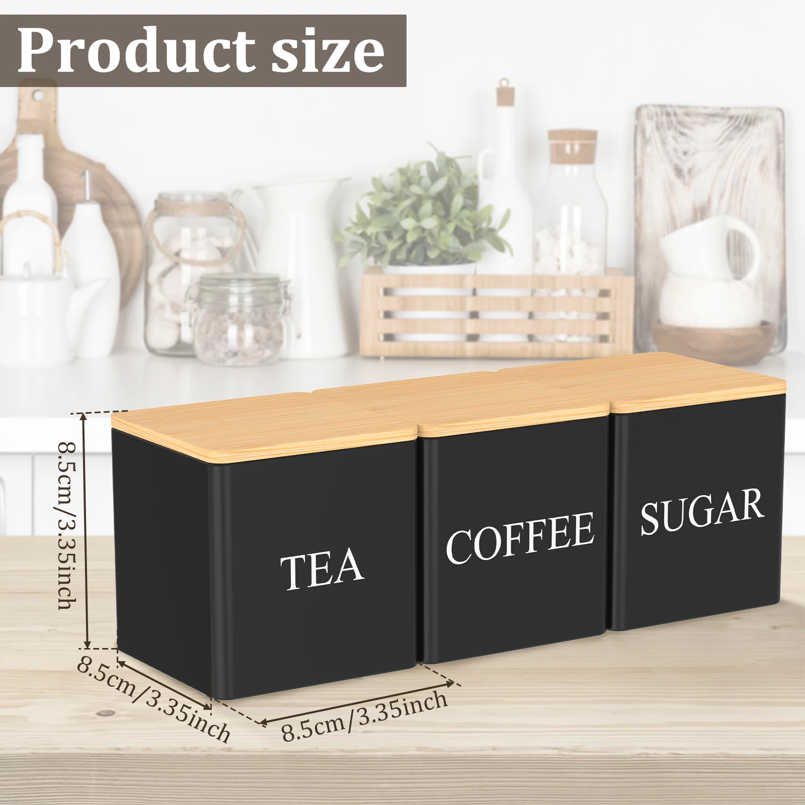 3Pcs Set 500ml Tea Sugar Coffe - Coffee Tea And Sugar Canister Set review and price