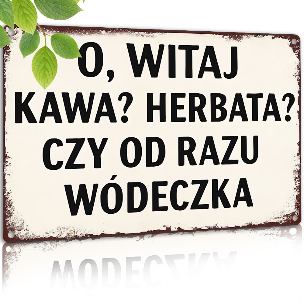 Vintage Metal Sign, Polish Fun - Coffee Tea Vodka review and price