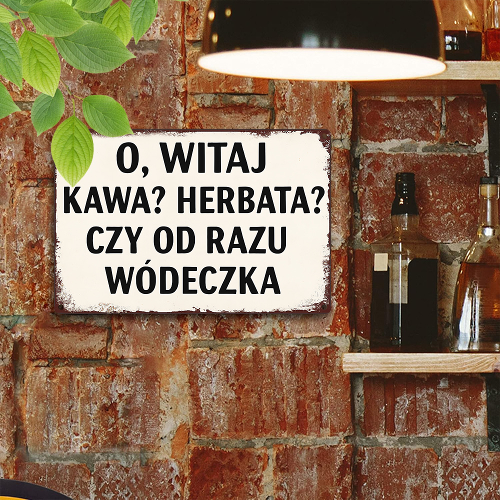 Vintage Metal Sign, Polish Fun - Coffee Tea Vodka review and price