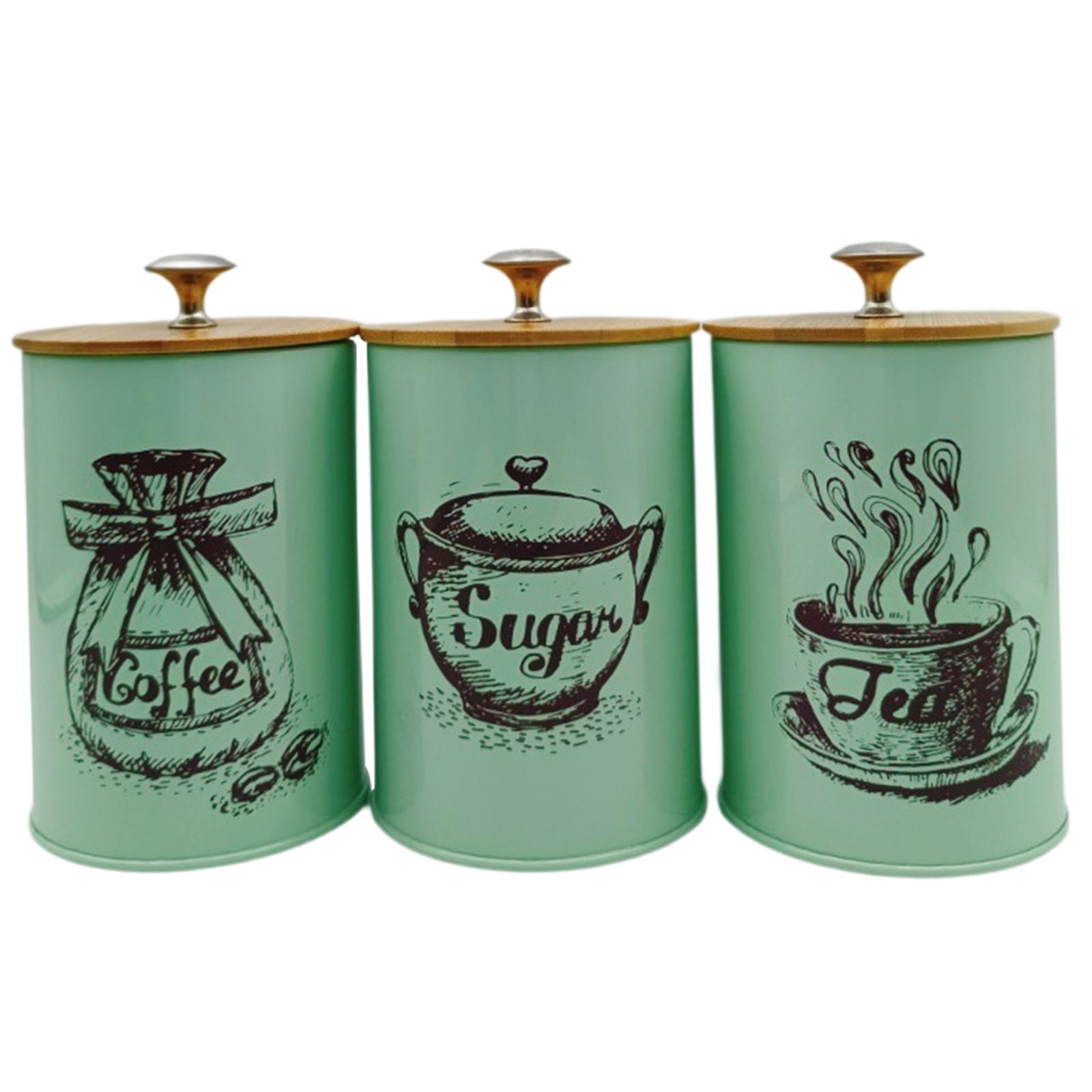 3Pcs Sealed Coffee Canister Se - Coffee Tea And Sugar Canister Set review and price