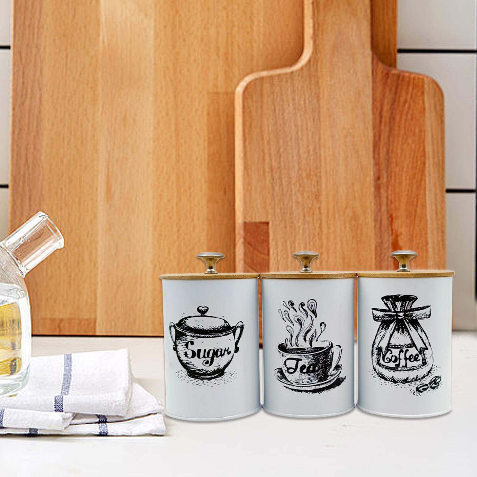 3Pcs Sealed Coffee Canister Se - Coffee Tea And Sugar Canister Set review and price
