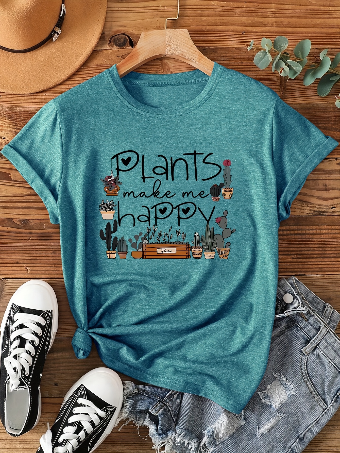 Plants Make Me Happy Women's T - Coffee Tea Or Me review and price