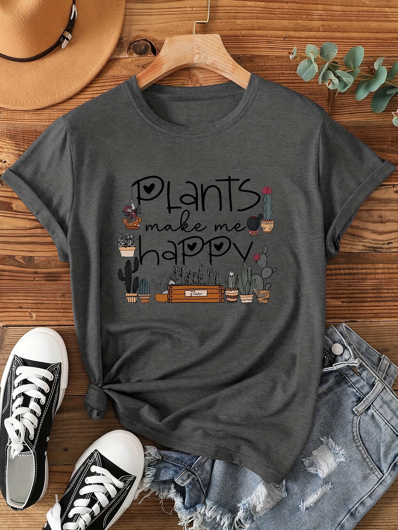 Plants Make Me Happy Women's T - Coffee Tea Or Me review and price