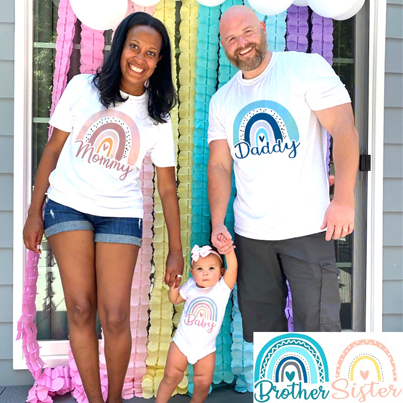 Rainbow Family Matching Outfit - Coffee Tea Or Me review and price
