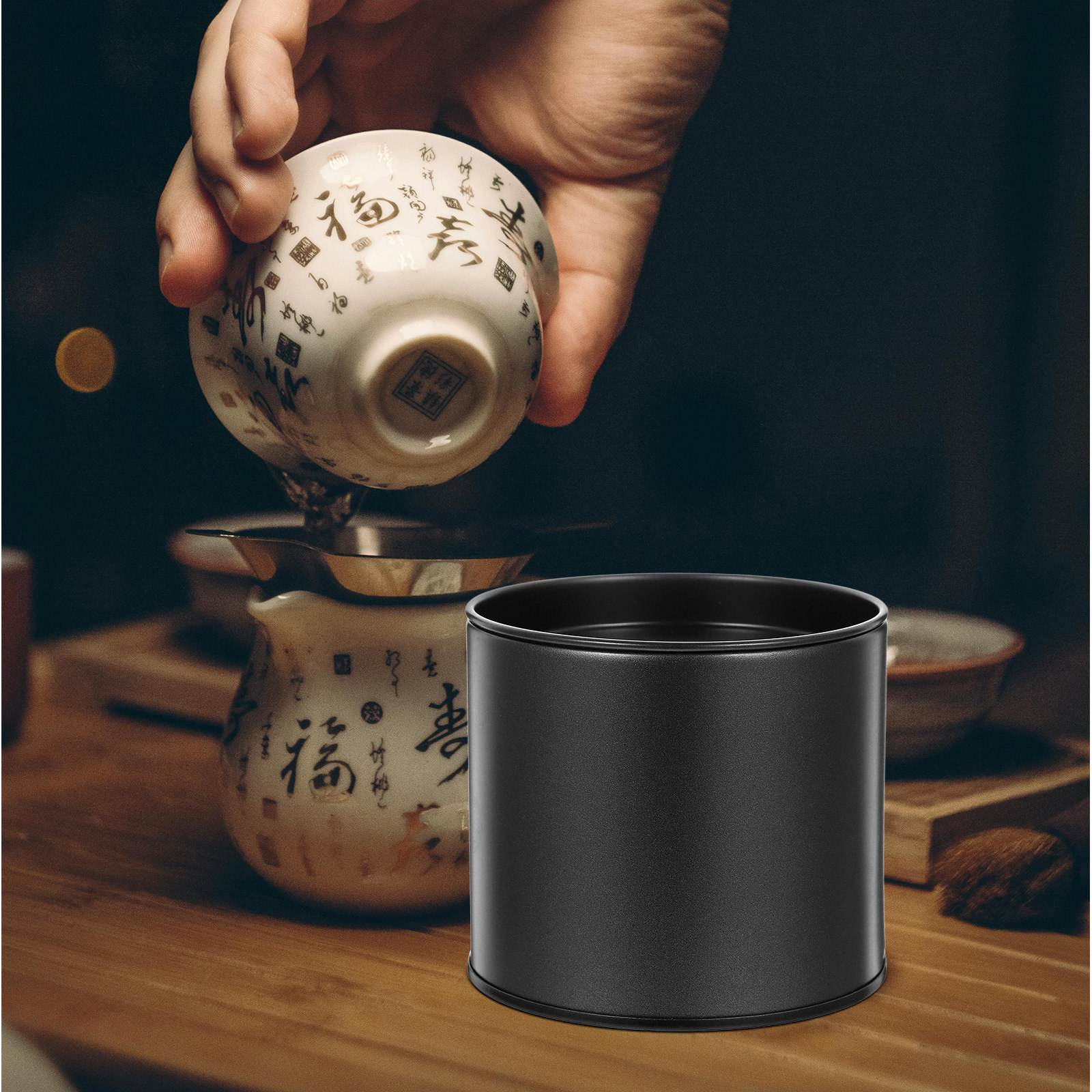 Small Tinplate Tea Jar with Ai - Coffee Tea And Sugar Canister Set review and price
