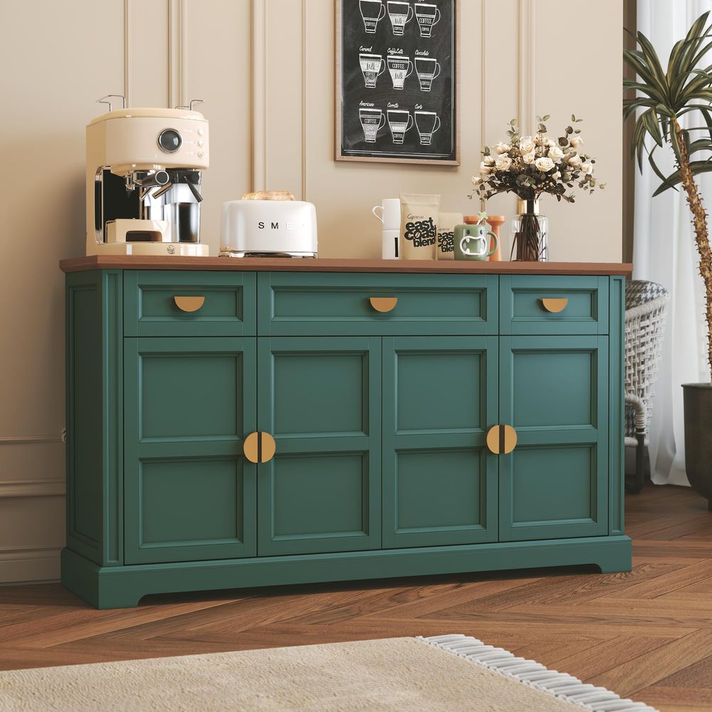 60 Large Buffet Sideboard Cabi - Coffee & Tea Difabis review and price