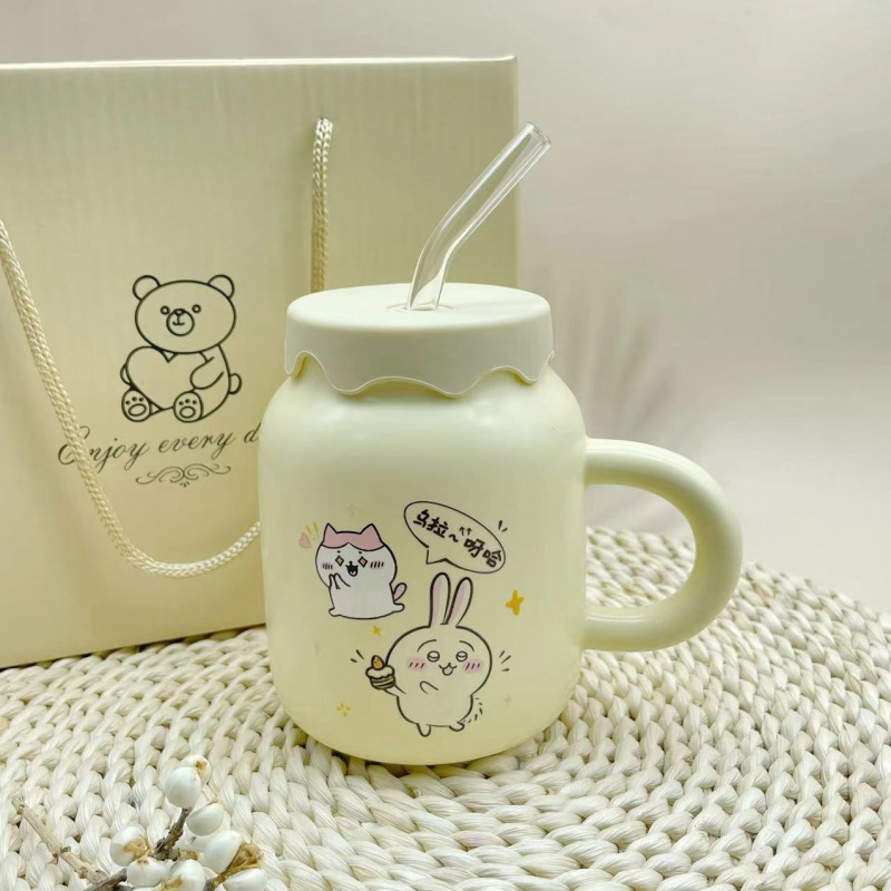 Chiikawa Ceramic Mug With Lid  - Coffee Tea Room review and price