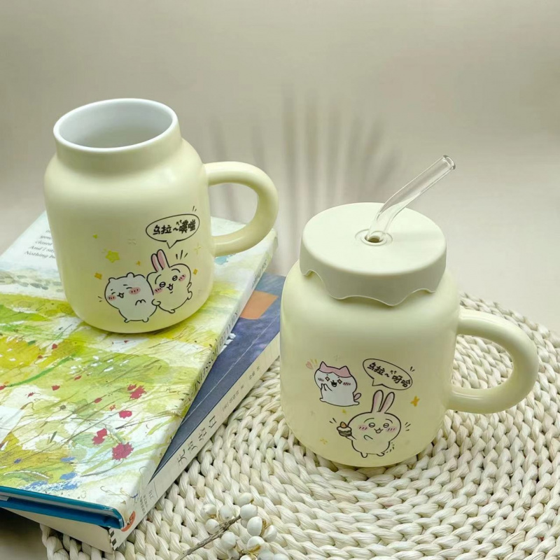 Chiikawa Ceramic Mug With Lid  - Coffee Tea Room review and price