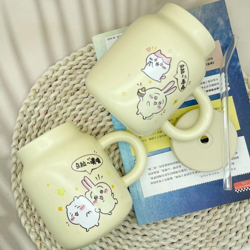Chiikawa Ceramic Mug With Lid  - Coffee Tea Room review and price