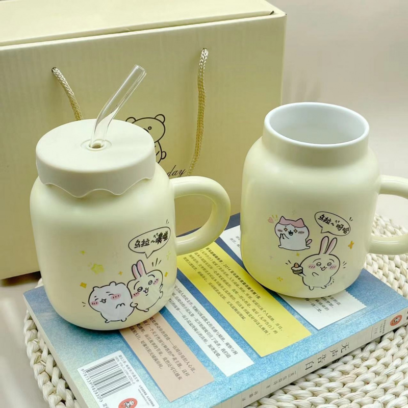 Chiikawa Ceramic Mug With Lid  - Coffee Tea Room review and price
