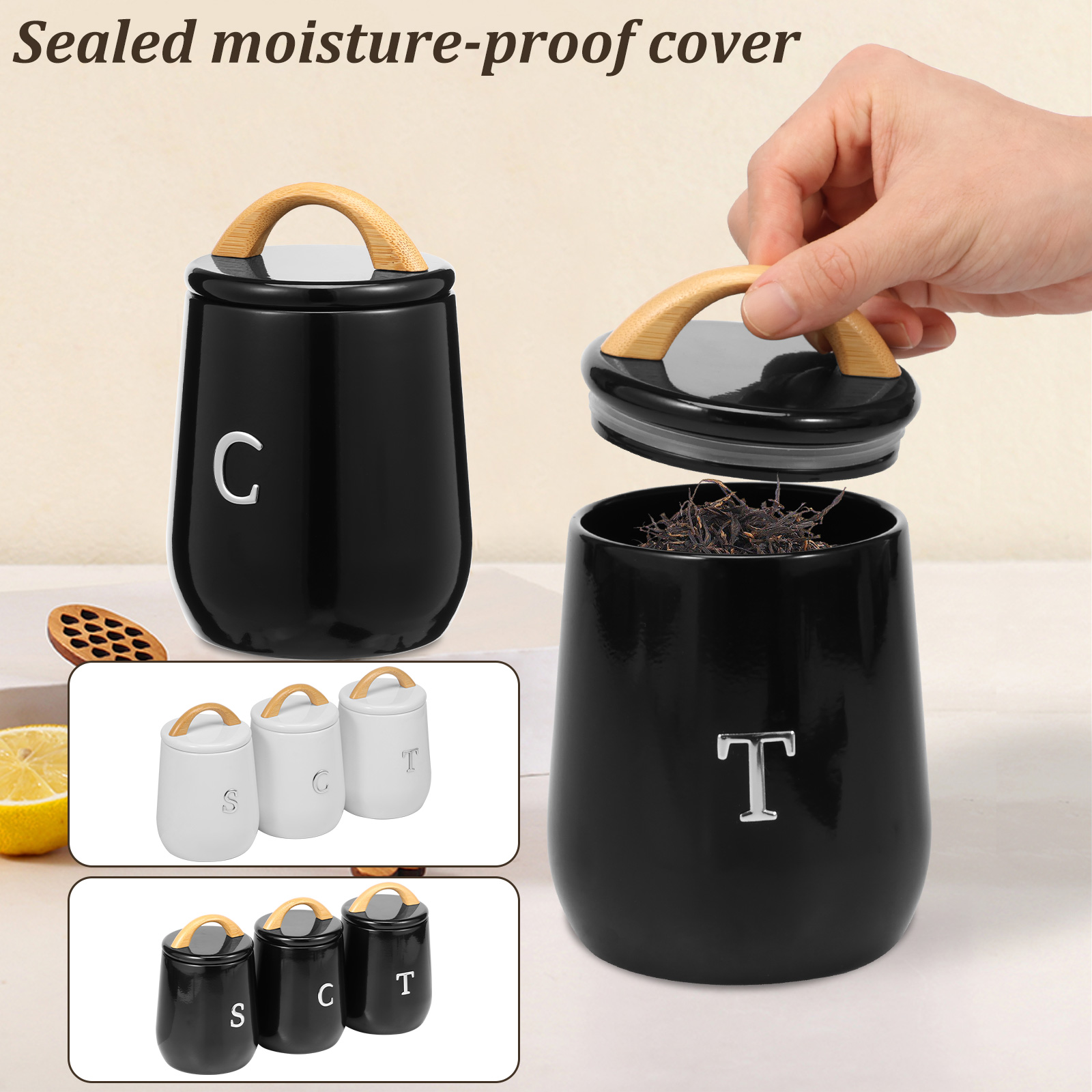 3Pcs Kitchen Storage Jar Tea S - Coffee Tea Difference review and price