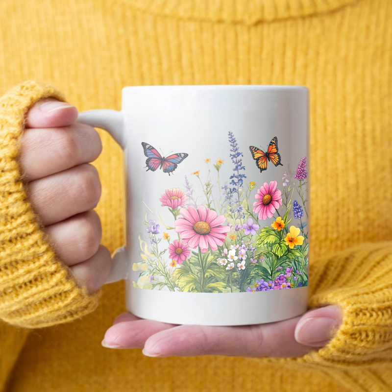 Ceramic cup white flower garde - Coffee Tea For Garden review and price