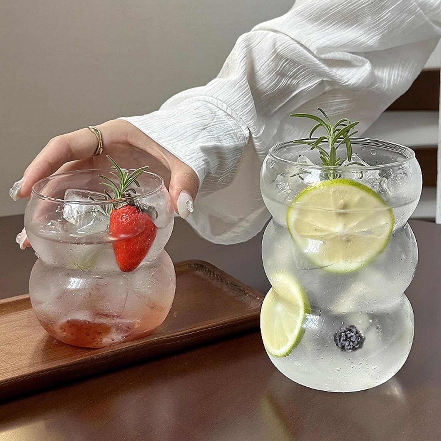 Ribbed Glass Water Tumbler, Wa - Water Tea And Coffee review and price
