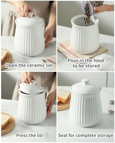 HASENSE 35 oz Airtight Kitchen - Coffee Tea And Sugar Canister Set review and price