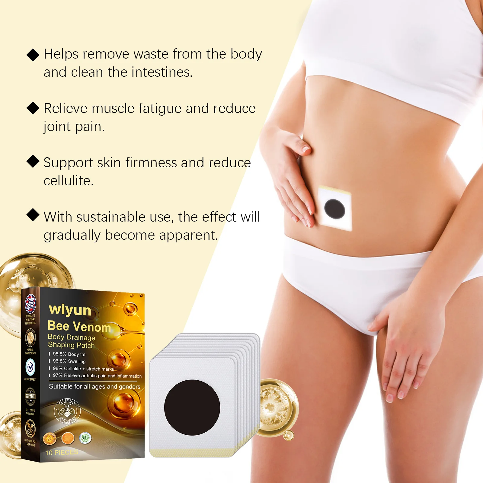 Bee Venom Body Slimming Patche - Coffee Tea For Weight Loss review and price