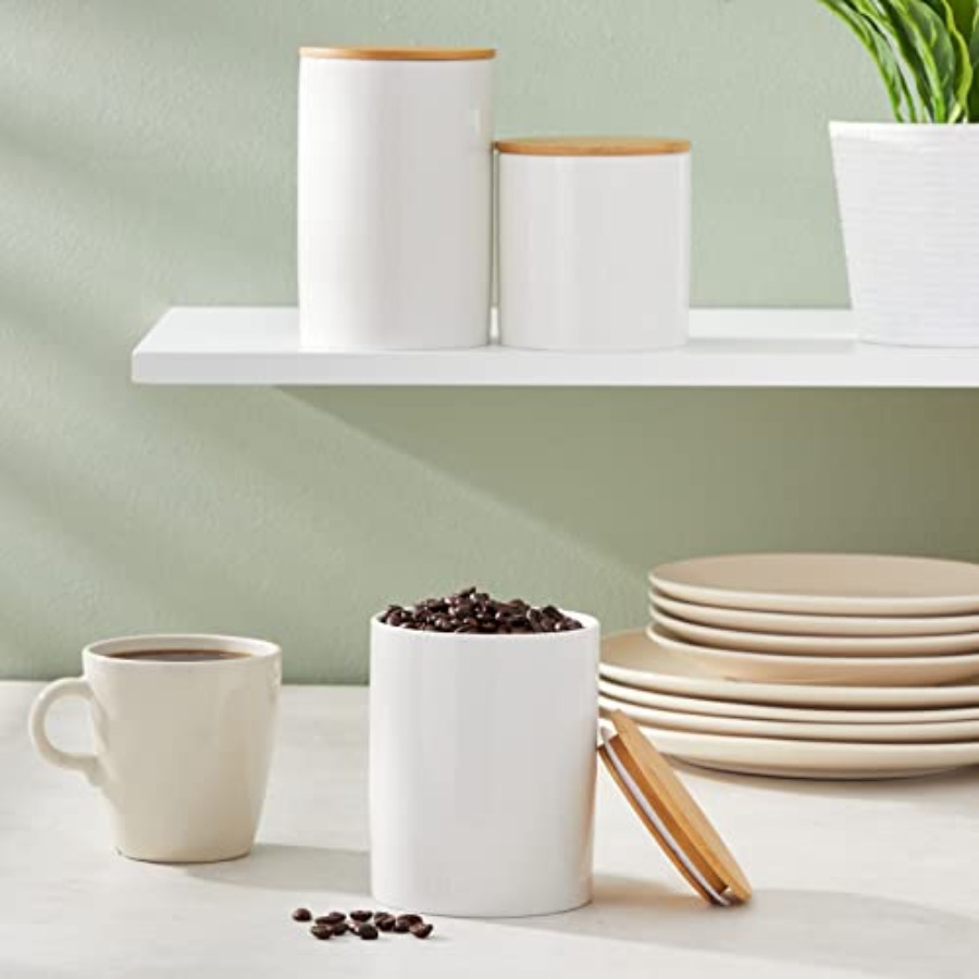 Ceramic Canisters - Coffee Can - Coffee Tea And Sugar Canister Set review and price