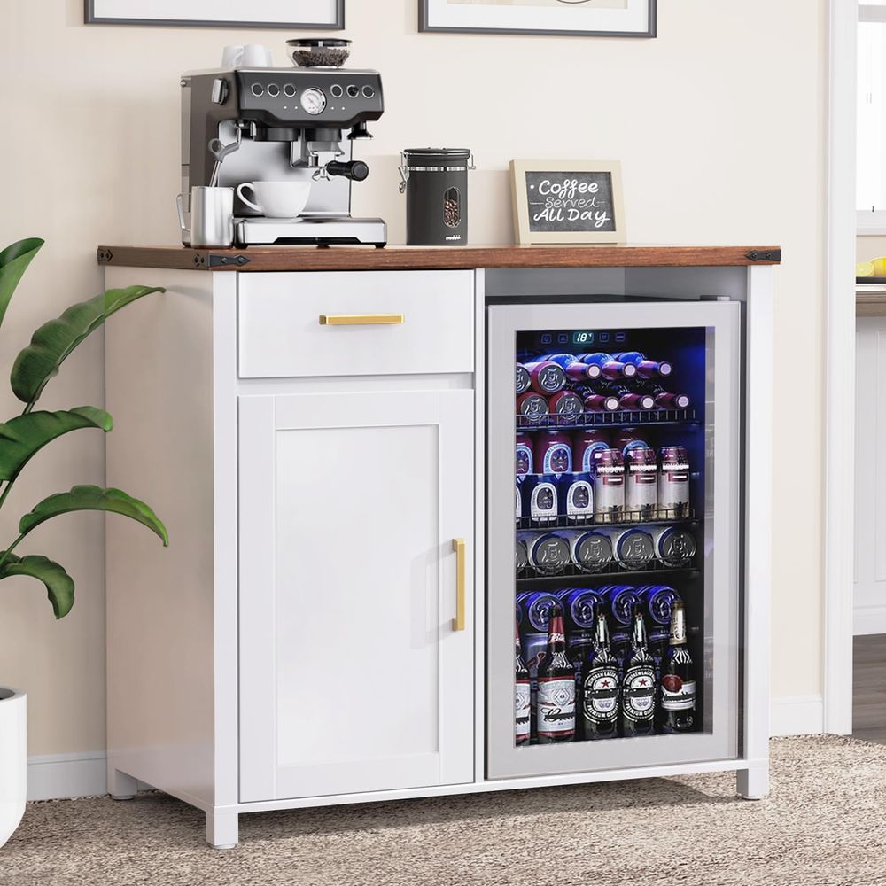 Coffee Bar with Mini Fridge Sp - Coffee & Tea Difabis review and price